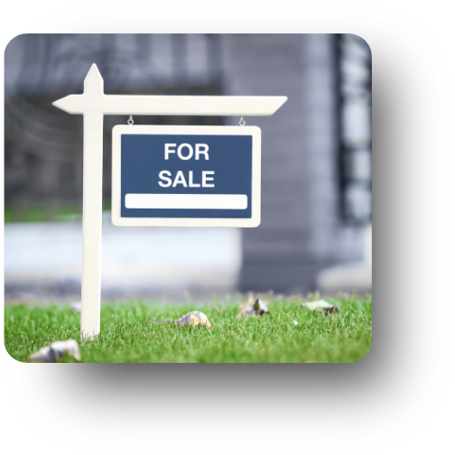 For sale sign in grass